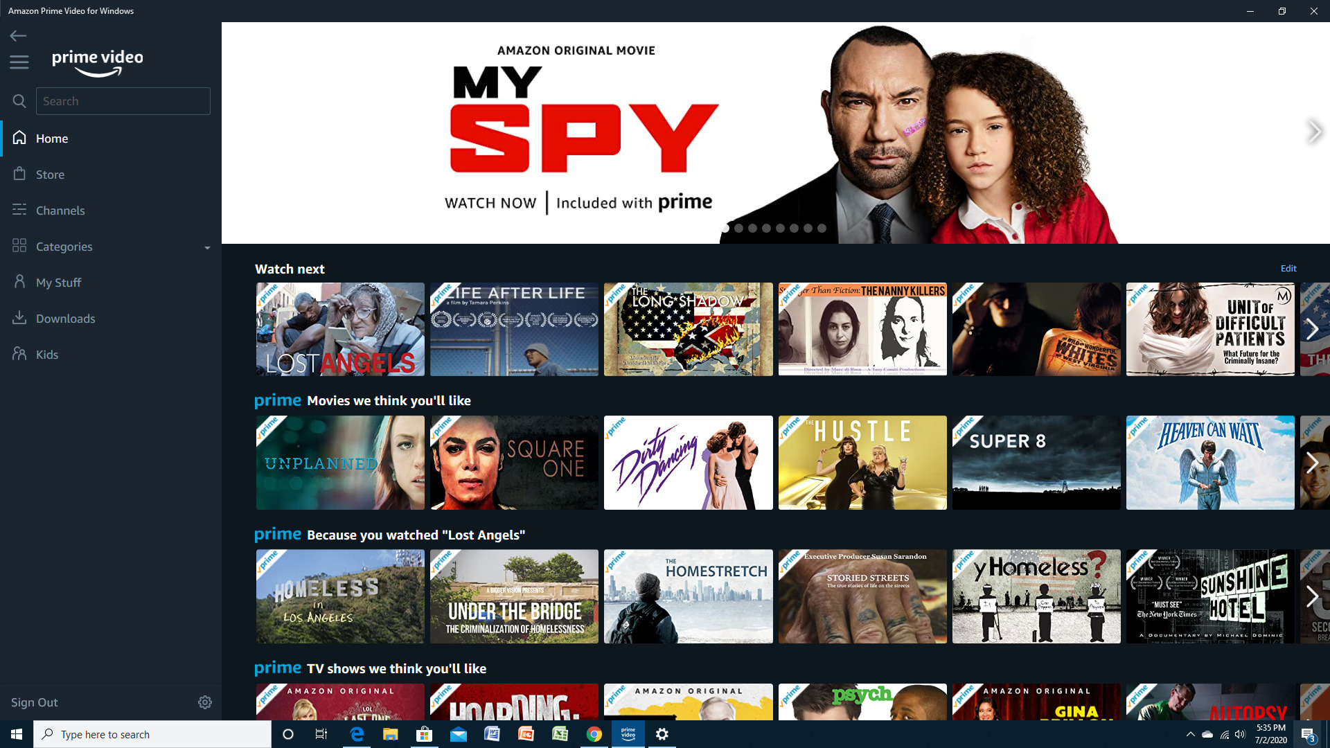 Amazon Windows app