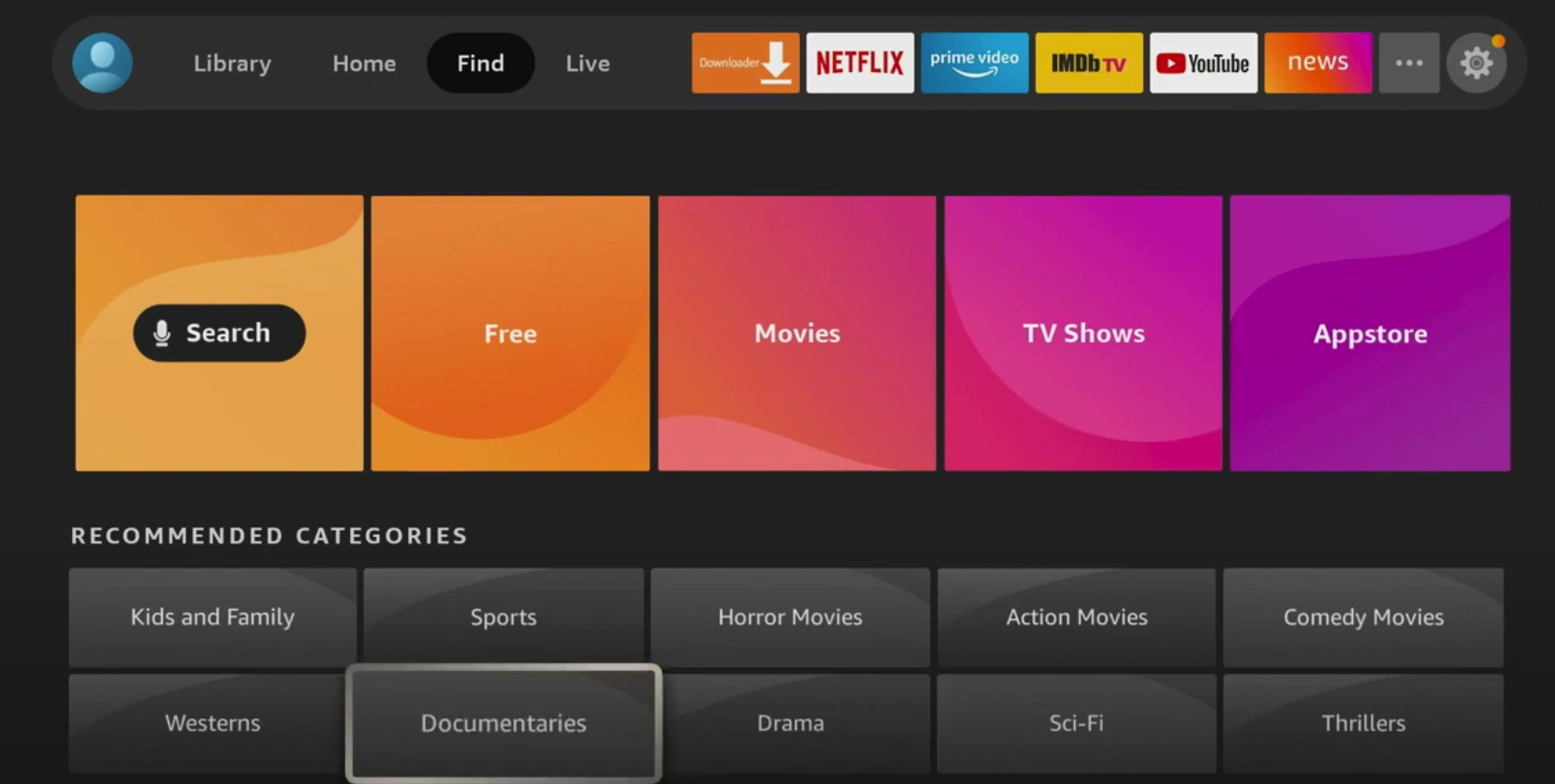 fire Tv interface